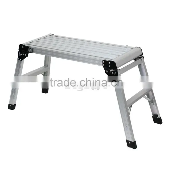 New-Aluminum-Platform-Drywall-Step-Up-Folding-Table-Work-Bench-Stool-Ladder photo-2