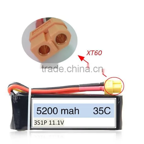 RC Battery Pack 11.1V 5200mAh 3S Continuous High Rate 35C Quadcopter Drone photo-2