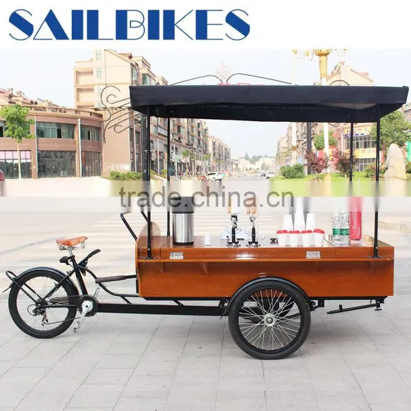 Electric Tricycle With Wooden Box for Selling Coffee photo-4