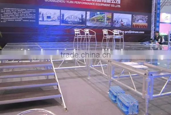 1.22x1.22m (4'x4') Aluminum Frame Portable Clear Acrylic Stage Platform photo-3