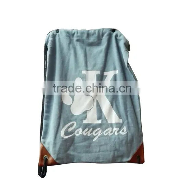 Multipurpose Jean Material Shopping Bag Drawstring Tote Shopping Bag Handbag photo-4