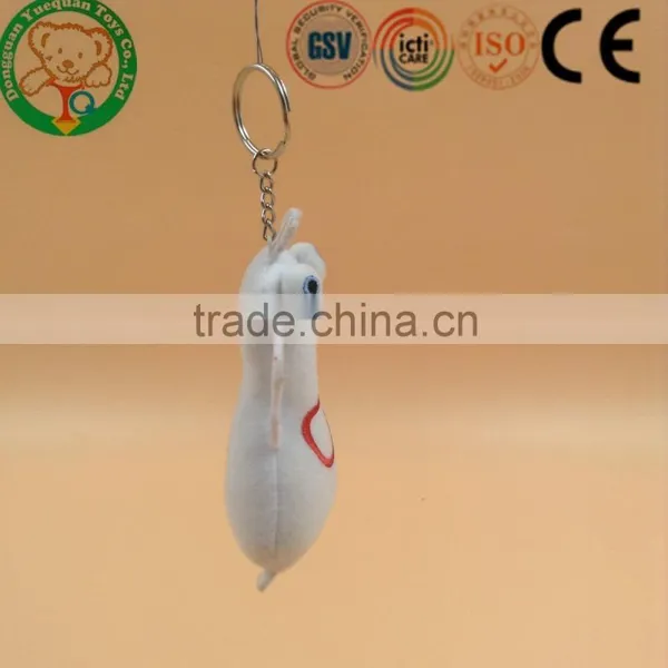 Dongguan Cute White Frog Shaped Keychain Plush Toy With Big Eyes photo-5