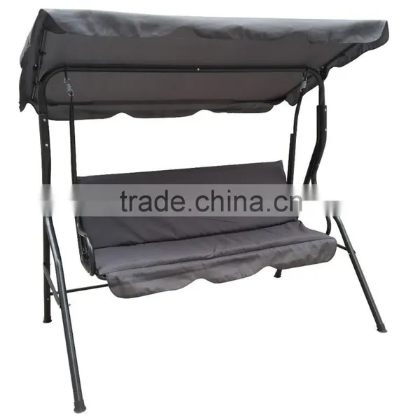 Outdoor Three Seats Garden Swing Chair With Cushion