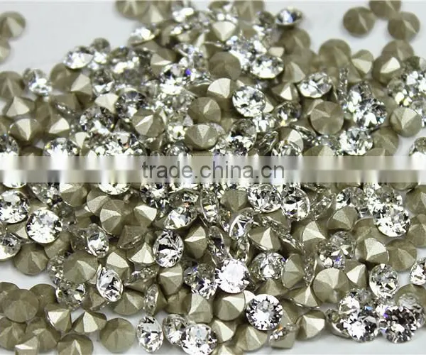 White Clear 1440pieces/bag Sharp Bottom Non Hotfix Glue on Rhinestones Shining Nail Art Crystal photo-4