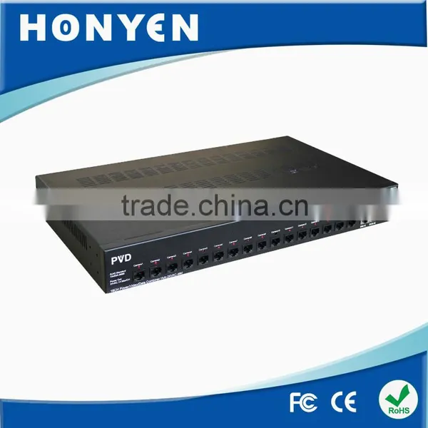 16 CH Power, Video, Data 3 in 1 Passive Video Balun Hub Mid HY-716J
