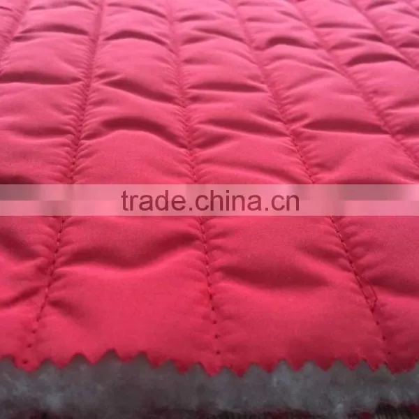 Fashion Polyester Stripe Embroidered Thermal Padded Fabric With Quilting for Down Coats/jacket photo-2