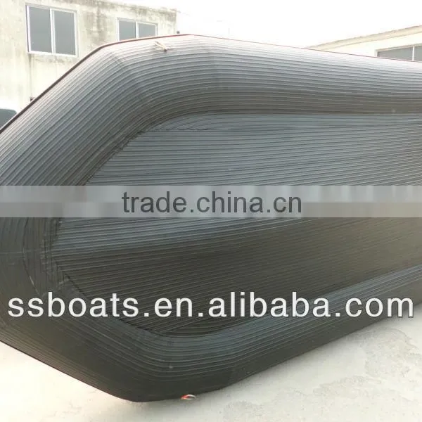 Sunshine 12'8"inflatable Boat Tender Yacht Dinghy Fishing Camping Hunting Pontoon Boat photo-4