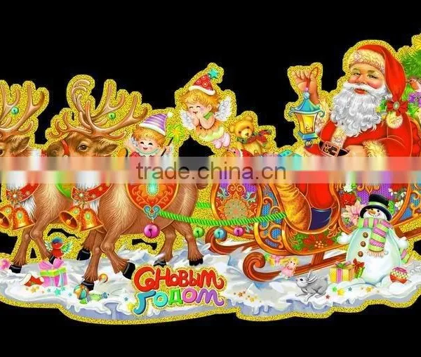 Christmas Santa Wall Sticker,Christmas Wall Decorative Stiker photo-3