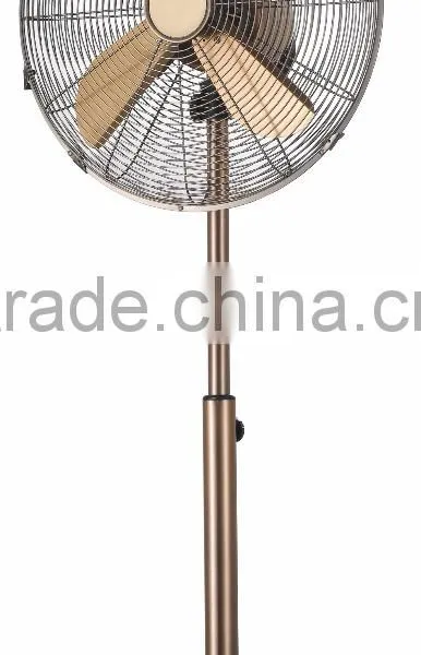 Retro Style TUV CE CB Certified 16 Inch Metal Pedestal Fan FS-40M-COPPER