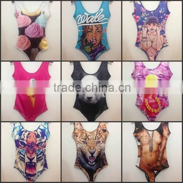 Fashion Digital Printing Women Swimsuit,Digital Sublimation Transfer Print Women One Piece Swimsuit, Swimming Wear