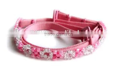 Clear Czech BEADED BRA STRAPS