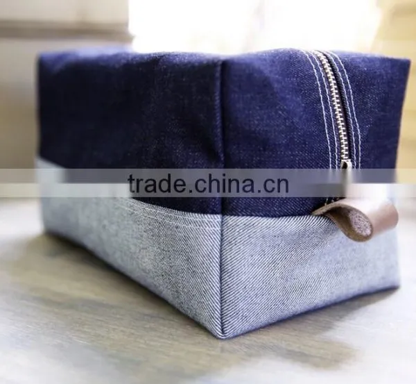 Personalized Women's Waxed Canvas Toiletry Bag /waxed Canvas Cosmetic Bag /selvage Denim Bags and Pouches Quality Choice