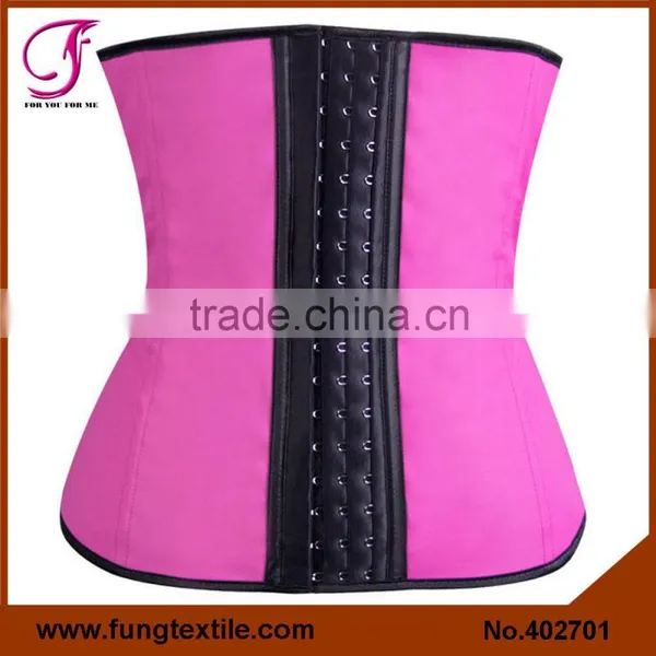402704 SGS Certification Approved 2015 New Sexy Purple Steel Boned Underbust Rubber Waist Corset photo-4