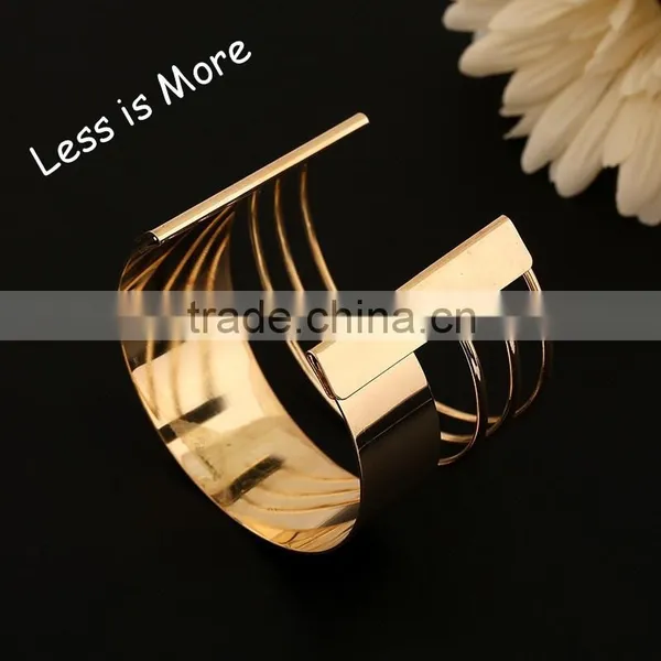 Short Alloy Gold Bangle, Cheap Price Cuff Bracelet photo-2
