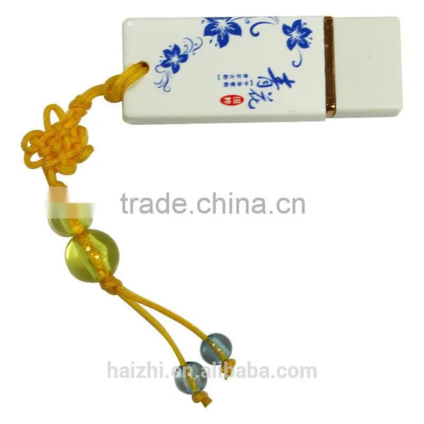 China Ceramic USB Flash Drive Blue and White Porcelain USB Disk