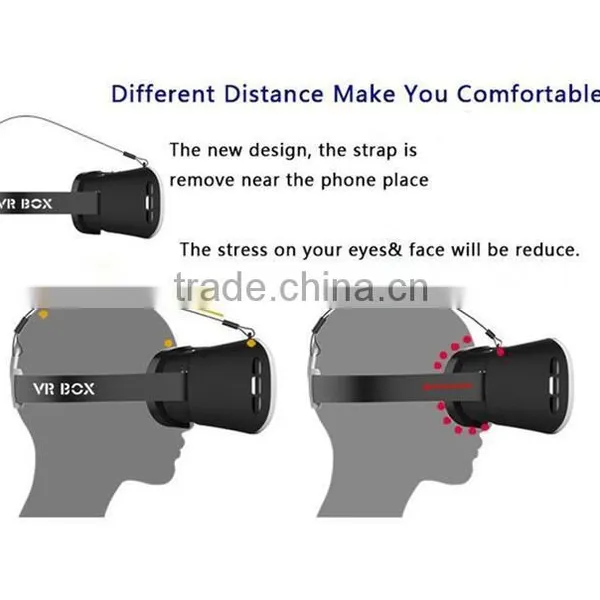 3D VR Box Virtual Reality Headset Adjust Cardboard ABS and Spherical Resin Lens for Iphone Lens photo-5