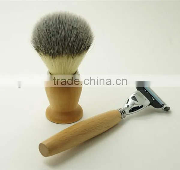 Free Samples Synthetic Shaving Brush With Wooden Shaving Brush Handles photo-4