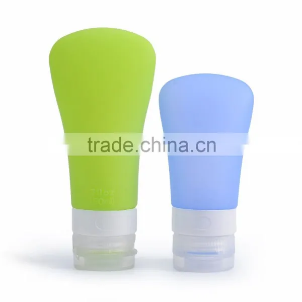 Wholesale Custom Bpa Free Portable foldable silicone lotion bottle,women silicone travel bottles
