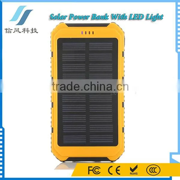 Universal Dual USB 6000mAh Solar Charger With LED Torch Light photo-2
