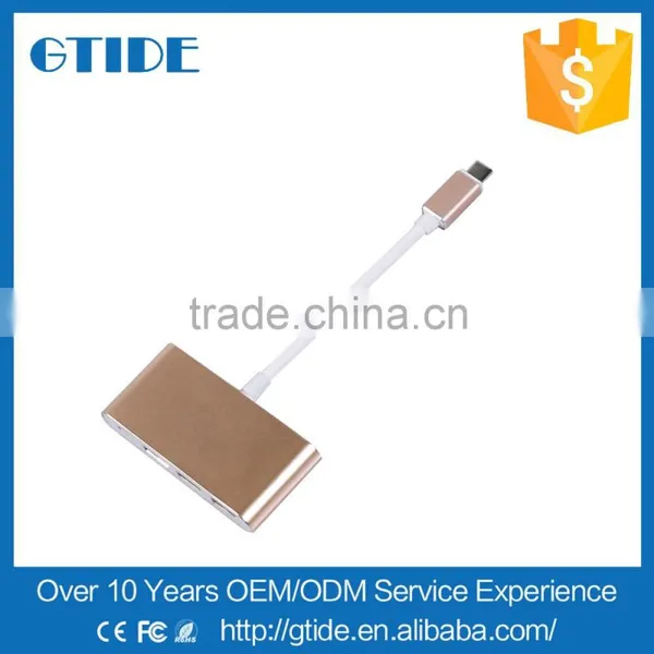 Multiple USB Hub,USB 3.1 Type C Male to Female 1 Port USB 3.0+2 Ports USB 2.0+1 Port USB C Adapter/Converter photo-3