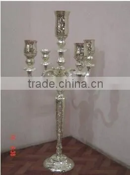 Flower Bowl Wedding Candelabra,crystal Candelabra Wedding Centerpieces,wedding Crystal Candelabra,isilver Wedding Centerpieces photo-6