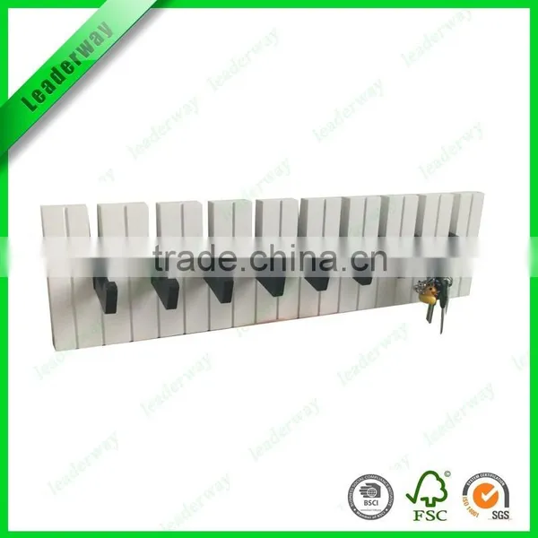 Piano Design Wooden Short Hook Hanger photo-2