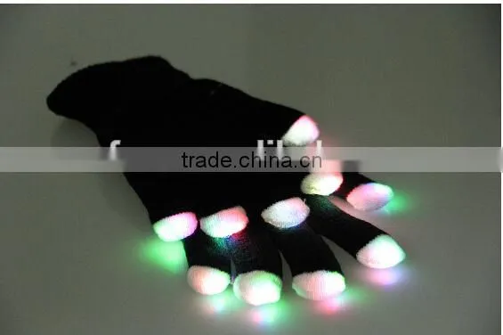 High Quality Led Flash Finger Light Glove , Flashig Led Glove ,led Lighting Party Gloves photo-5