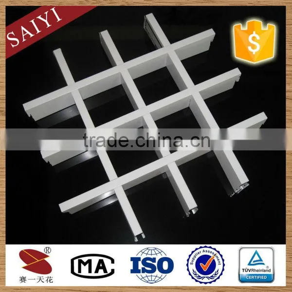 70*70mm Cell Size 100*100mm Hotel Corridor Ceiling of Aluminum Grid photo-2
