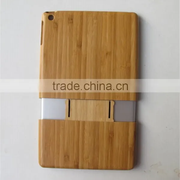 OEM Carbonized Bamboo Wood Case Protective Case for IPad Air Two Parts With Bamboo/alumium Buckle photo-4