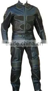 Leather Gray Heavy Bike Suits,Leather Motorbike Suits Mens,motorcycle Fashion Leather Suit in Black White Grey Color photo-4