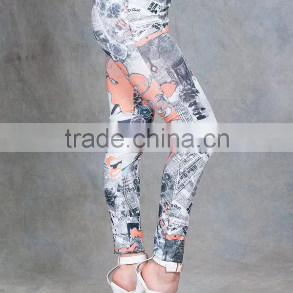 High Quality Tatoo Pattern Wholesale Cheap Hot Girl Seamless Leggings photo-2