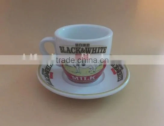 Thick Fine Porcelain Coffee and Tea Set Custom Printed Porcelain Ceramic Cups and Saucers Sets photo-3