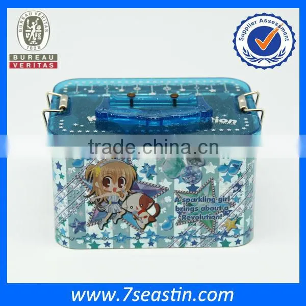 Metal Stamp Tin Plastic Lid Boxes Made in China