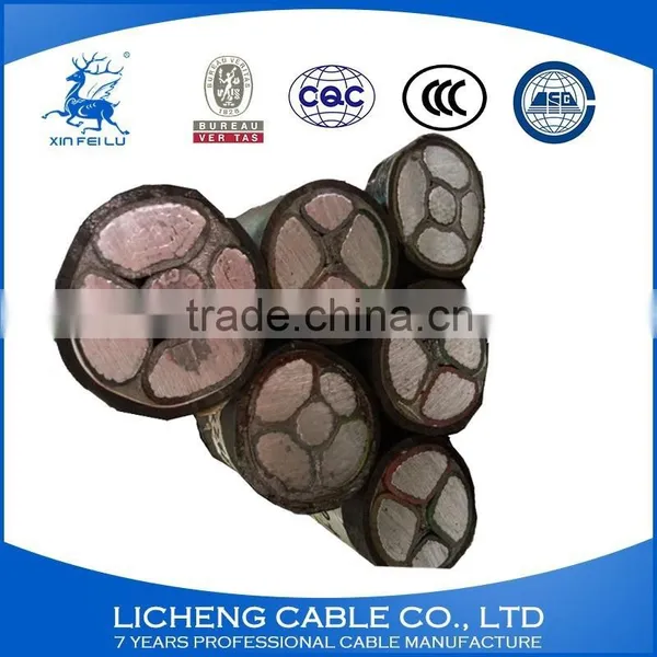 3*185+2*95mm2- China Cable Manufacturer Aluminum 5 Core XLPE Insulated PVC Sheathed Construction Power Cable-YJLV photo-6