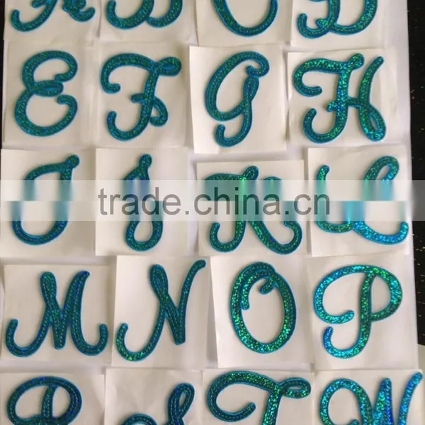 Sequin Embroidery Letter Applique photo-5