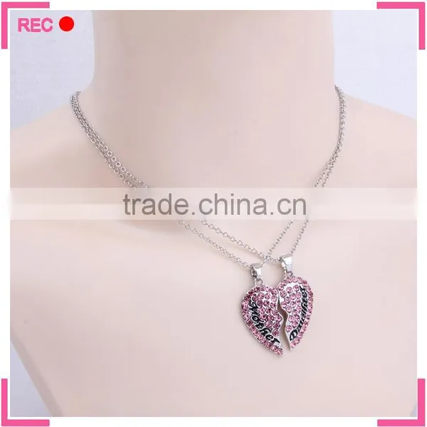 Heart Shape Necklace Broken to 2 Pieces, for Mother Necklace Cheap Price photo-6