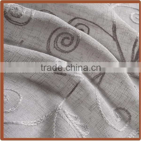 Polycotton Embroidery Joint Fabric Curtain /living Room Curtain photo-6