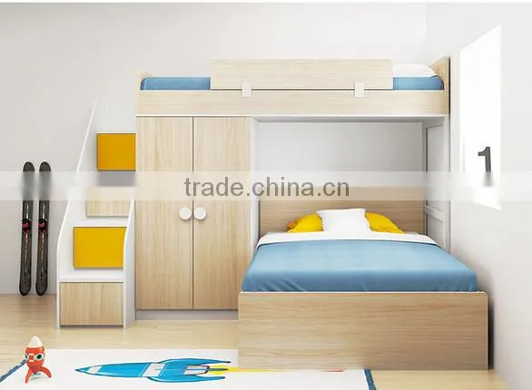 2016 Hot Selling Good Looking Kids Bunk Bed With Storage Design photo-3