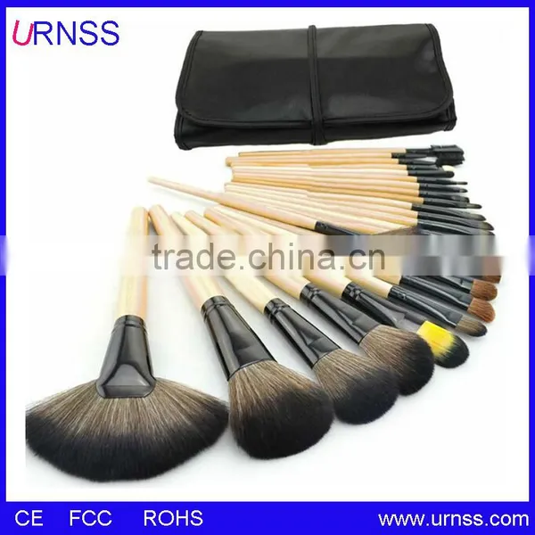 New Cosmetic Brush Set,Made of Black Aluminium Ferrule and Wooden Handle photo-4