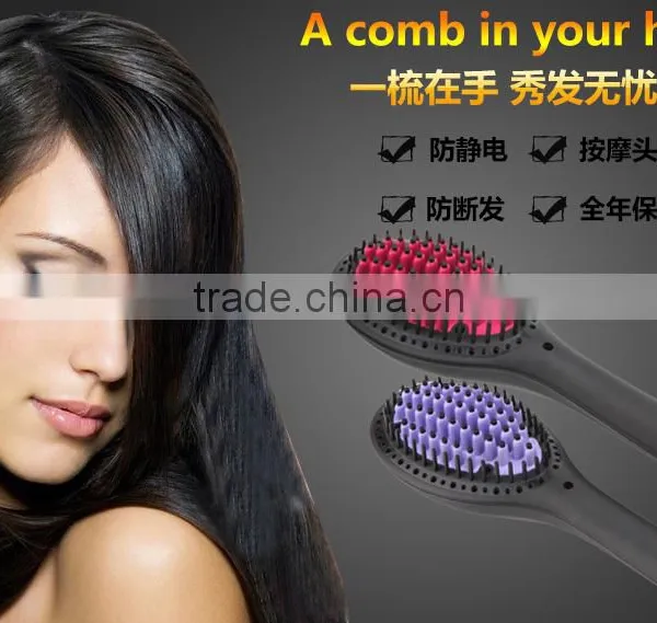 New Hot Electric Straightening Hair Brush Coloring Brush Comb AU EU UK USA PLUG photo-4