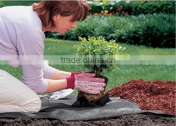 100% PP Nonwoven Fabric With UV for Agriculture as Weed Control Mat, Anti Grass Cloth Etc., Tree Cover/Black Nonwoven