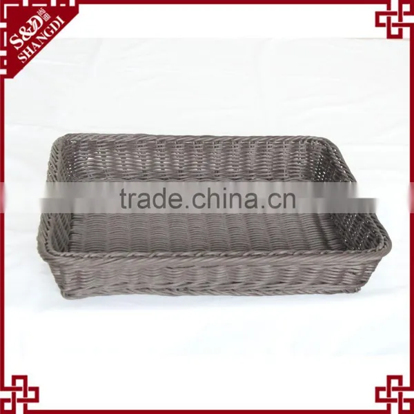 Food Grade PP Wicker Bread Storage Water Hyacinth Basket photo-3