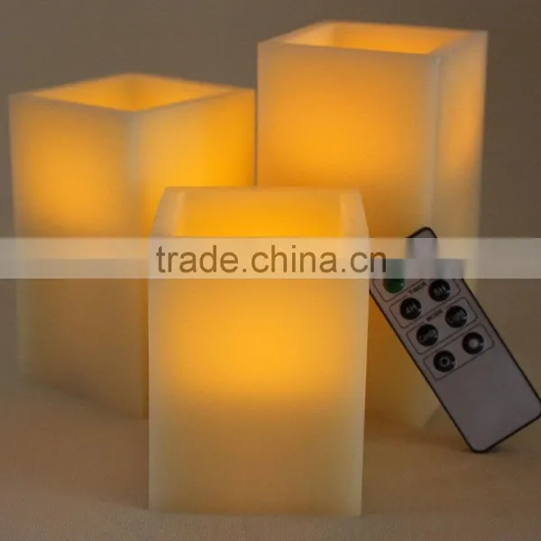 Led Flameless Candles Led Flameless Square Pillar Flickering Candles Home Decorative Candles Wedding Candles photo-2