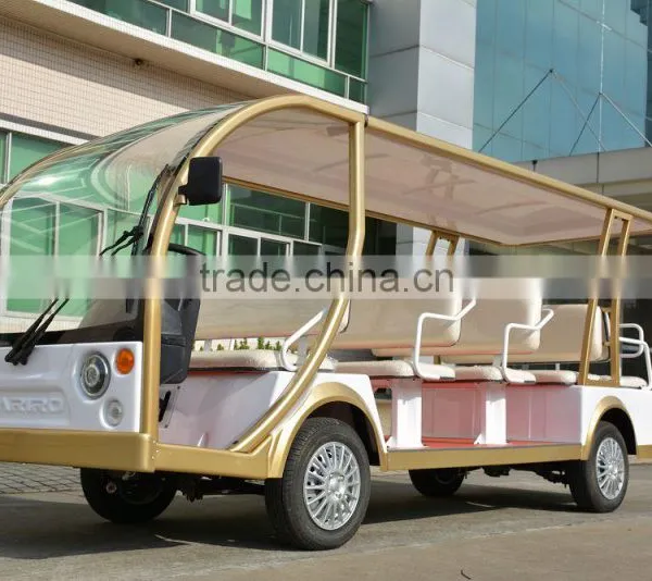 Latest Model Amusement Park 14 Passenger Electric Tourist Shuttle Bus photo-2