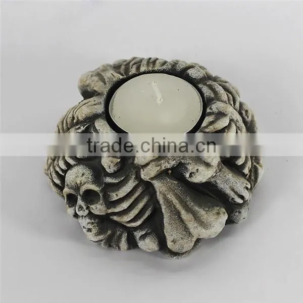 Resin Halloween Skull Candle Holder photo-6