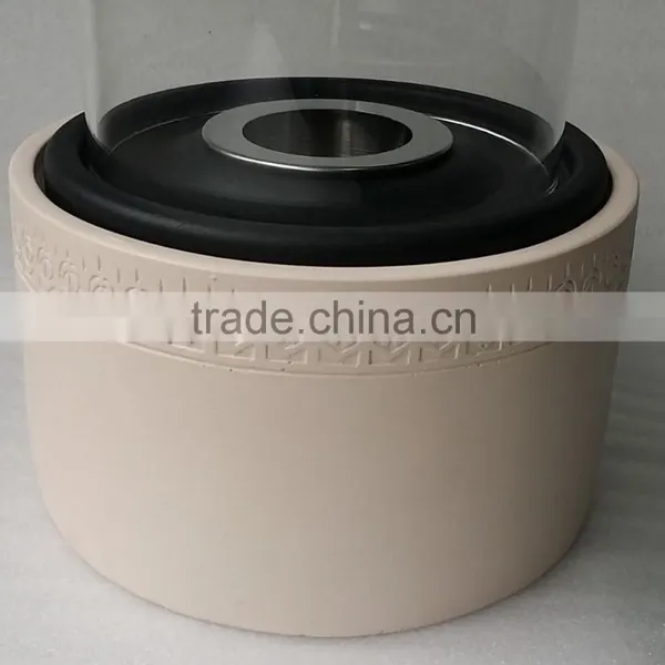 Manmade Imitation Stone Fireplace ,fireplace With Cylinder Glass photo-2