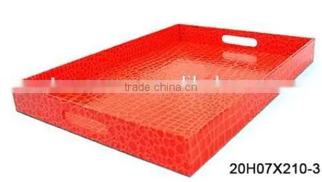 Coloful Leather Serving Tray With Two Handles, 35.5*48.3*5cm photo-4