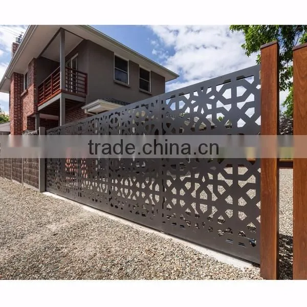 Customed Laser Cut Aluminum Panel Modern Fence Gate Design photo-6