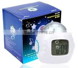 Music and Starry Sky Calendar/LED Light Clock/time Date Week and Thermometer Table Alarm photo-6