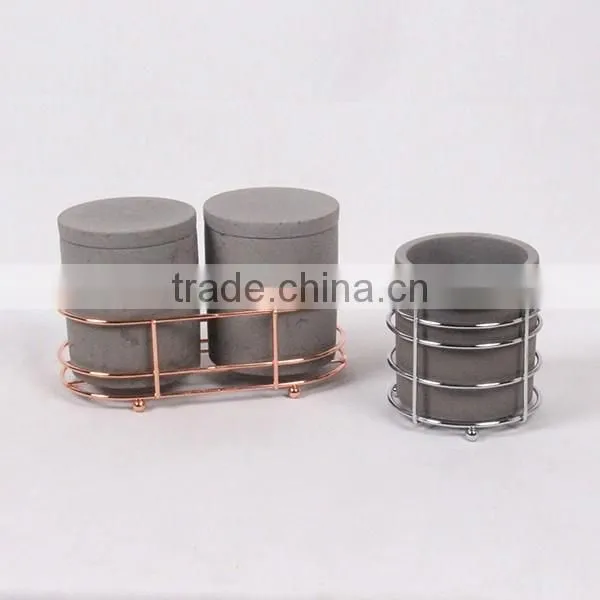 Marble Cement Ceramic Containers for Bath Salts Candle Jar Wholesaler photo-2